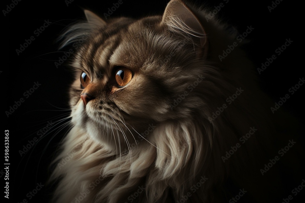 Serene and captivating Persian cat. Generative AI