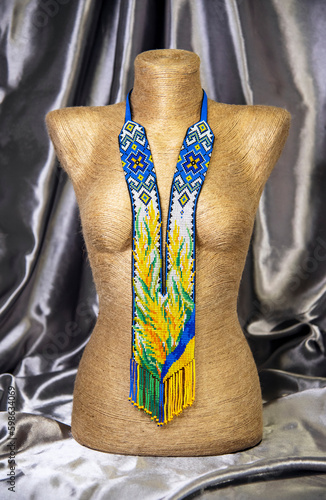 Beaded woven necklace