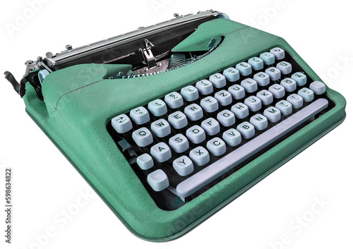 1960s vintage typewriter,  with old fashioned keyboard, german keys with Umlauts