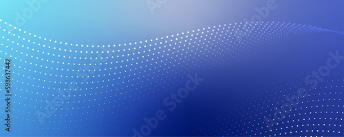 Gradient blue abstract technology background with dynamic particles