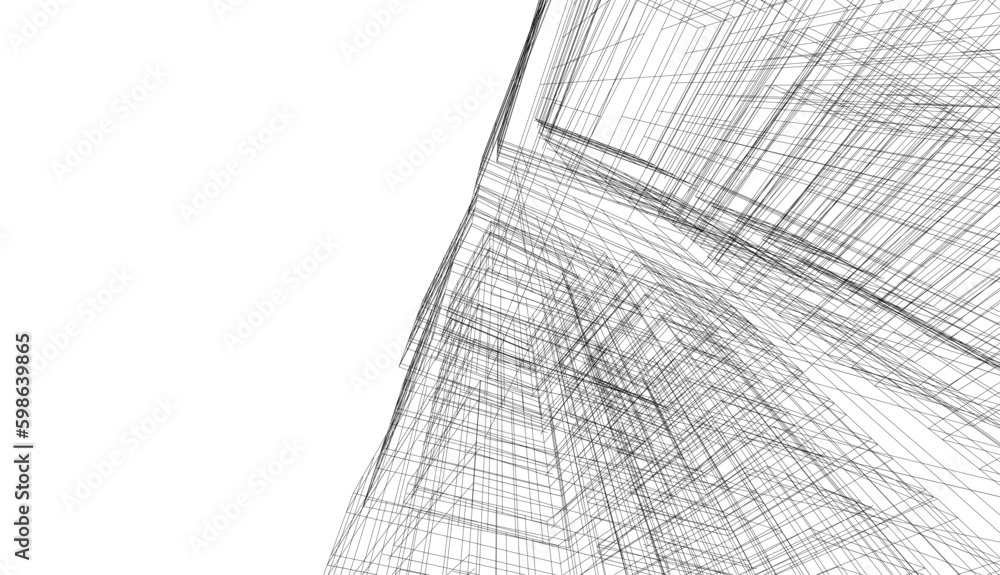 Abstract modern architecture 3d rendering Abstract modern architecture 3d rendering