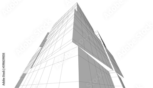 building isolated on white