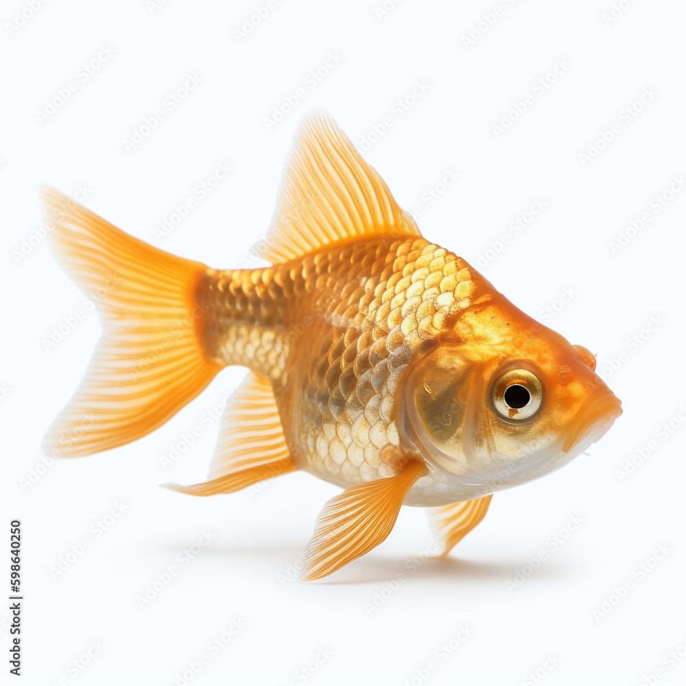 Goldfish isolated on white background