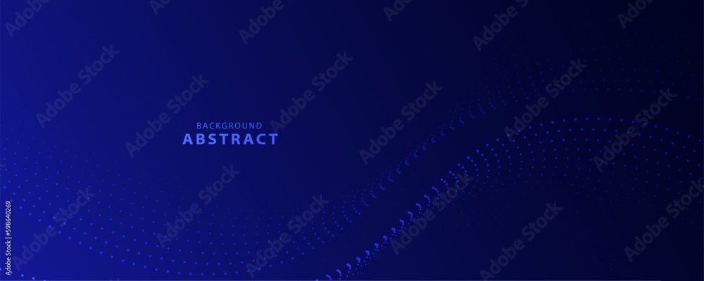 Gradient blue abstract technology background with dynamic particles ...