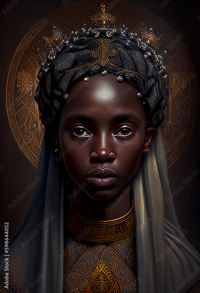 darkskinned blackskinned brownskinned mother of god in Byzantine