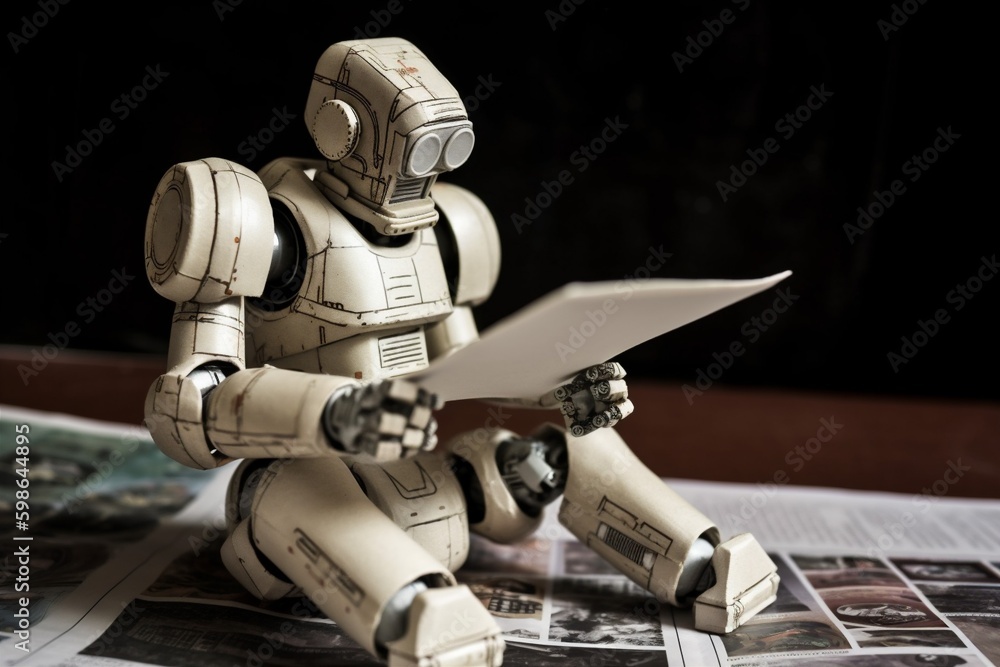 document hand technology ai office digital robot artificial paper laptop. Generative AI. Generative AI document hand technology ai office digital robot artificial paper laptop. Generative AI. Generative AI