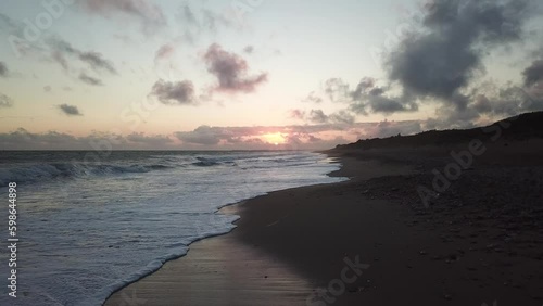 Coucher de soleil sur la plage de Bois en Ré