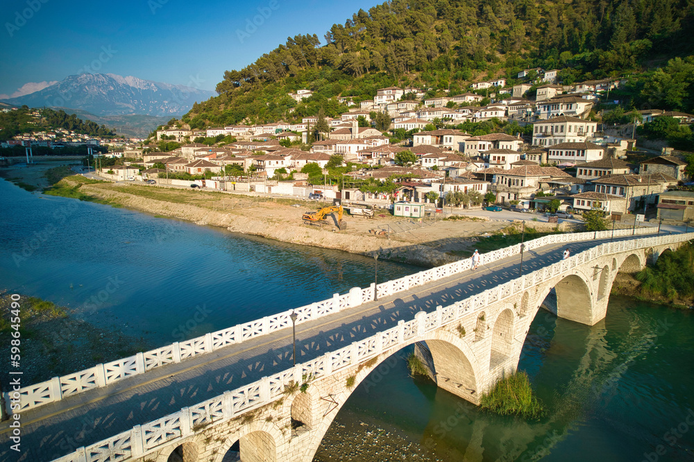 bridge over the river of Osumi -Berat Albania. 