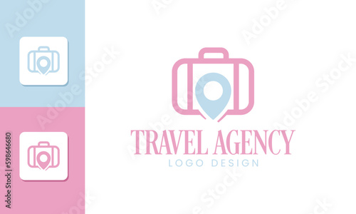 Travel Agency logo design, Line art logo