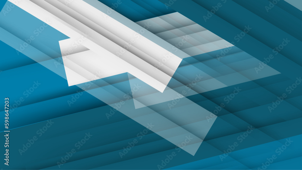 Fototapeta premium Abstract blue and white shapes background. Modern geometrical background