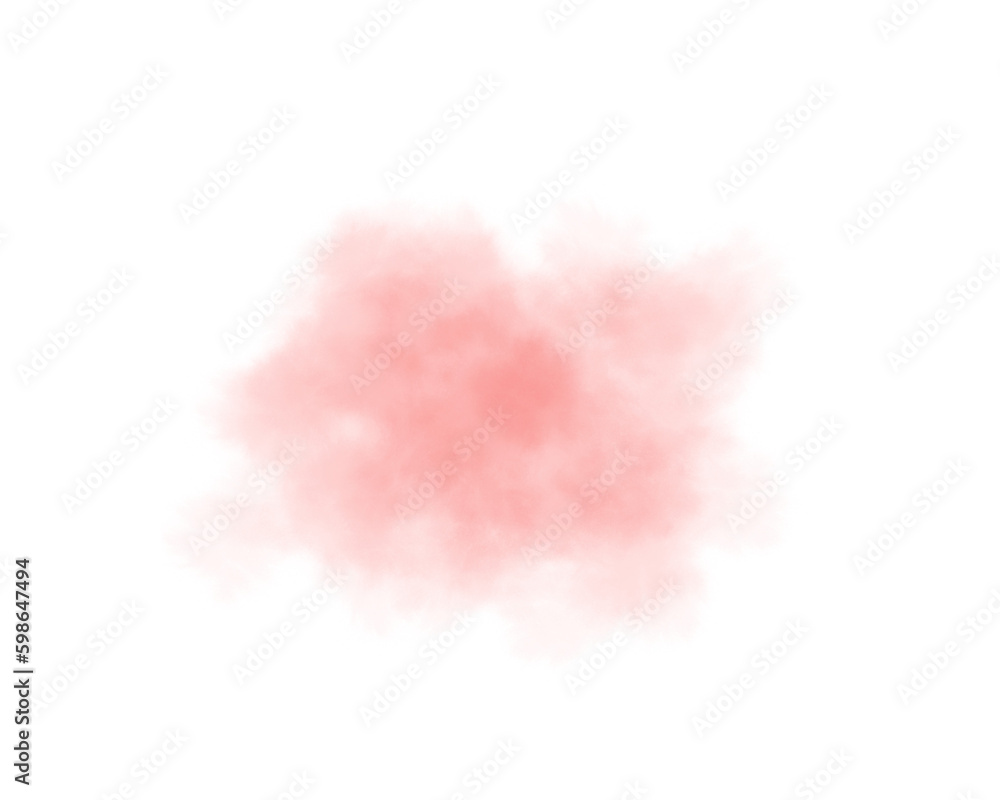 pink watercolor salt on white background 