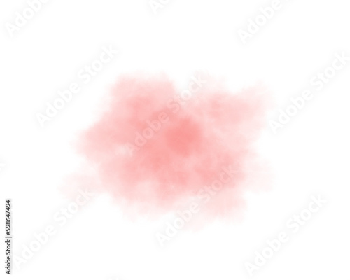 pink watercolor salt on white background 