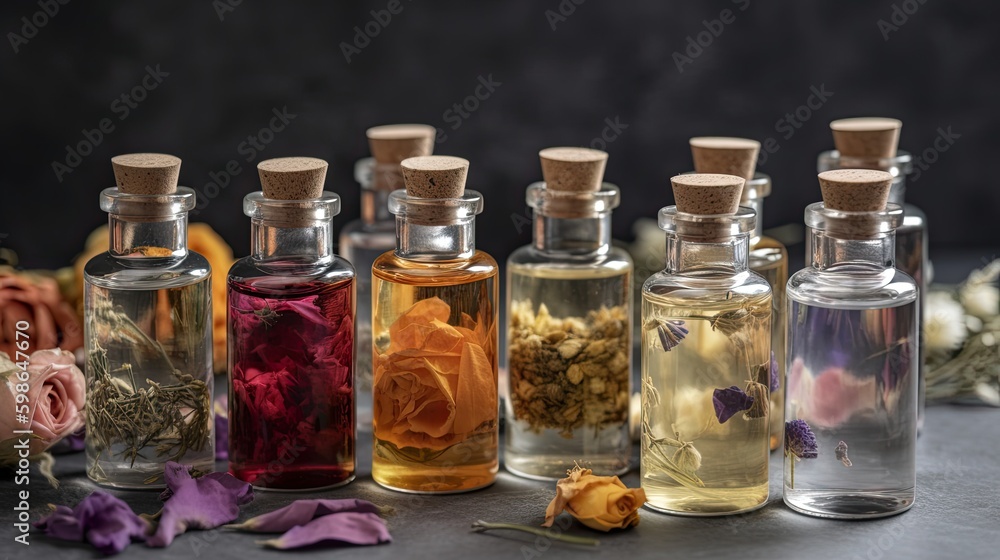Organic Aromatherapy: Natural Healing with Essential Oils from Fragrant Flowers. Generative AI
