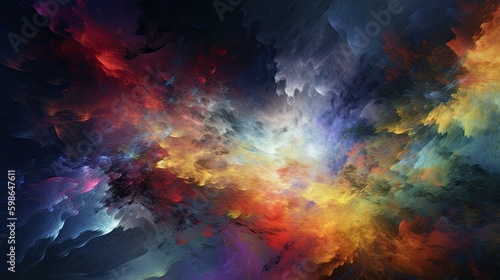 Explore the Magical Universe in this Colourful Digital Artwork Galaxy Wallpaper Background: Generative AI