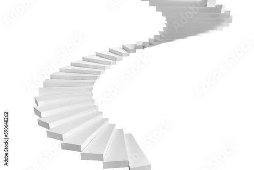 spiral staircase isolated on white background