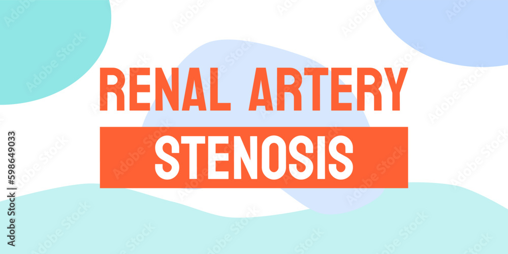Vetor de Renal Artery Stenosis Narrowing of renal arteries, affecting