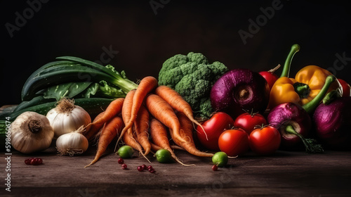 From Earth to Plate. Vibrant Vegetables on Soil Background. Wholesome Goods.

