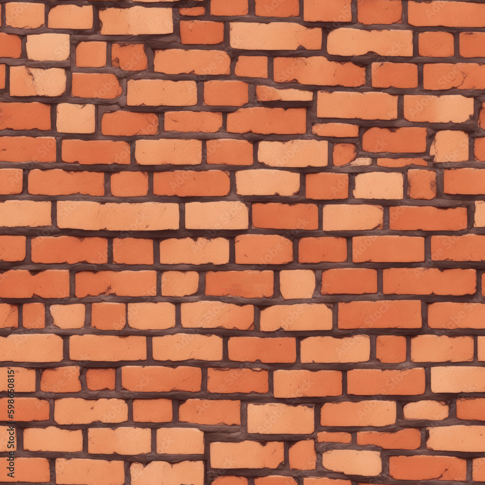 Seamless brick wall texture. Created by a stable diffusion neural network. Seamless brick wall texture. Created by a stable diffusion neural network.