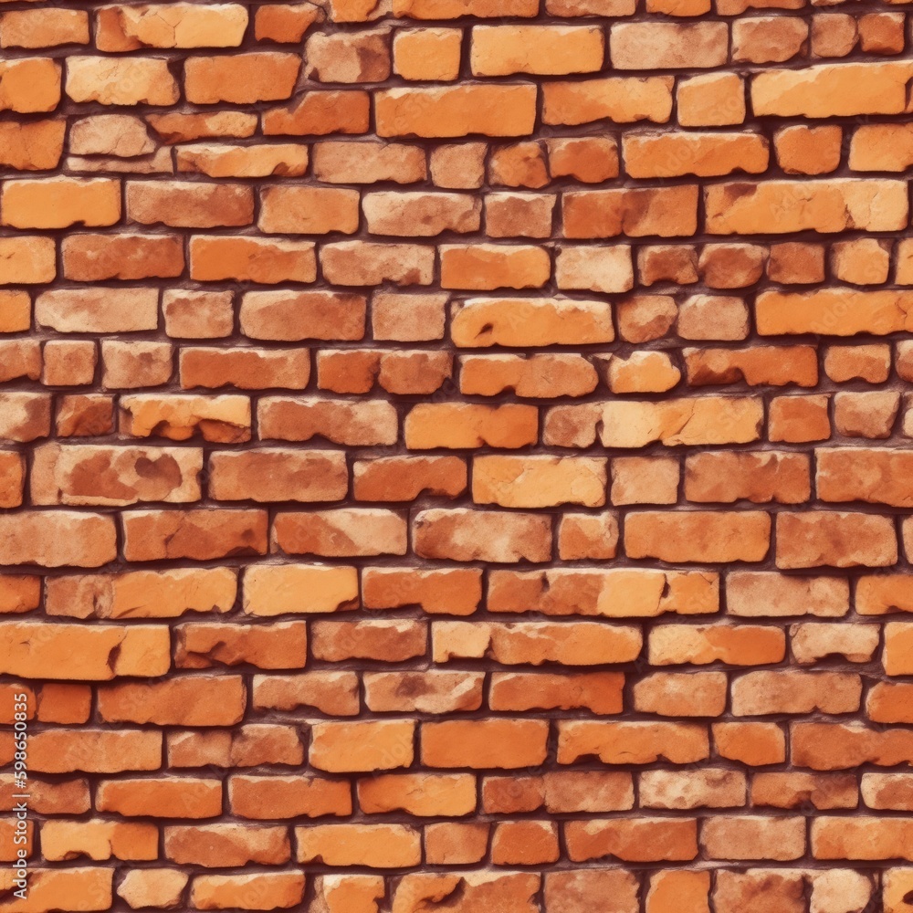 Seamless brick wall texture. Created by a stable diffusion neural network. Seamless brick wall texture. Created by a stable diffusion neural network.