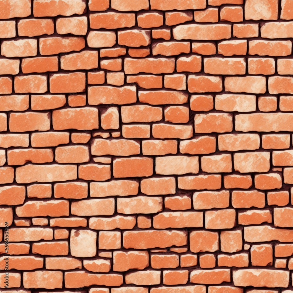 Seamless brick wall texture. Created by a stable diffusion neural network. Seamless brick wall texture. Created by a stable diffusion neural network.