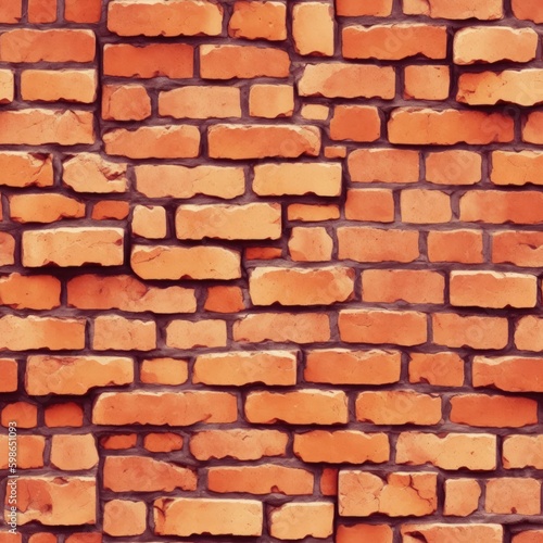 Seamless brick wall texture. Created by a stable diffusion neural network.