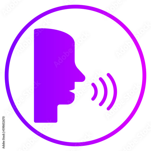 speaking gradient icon