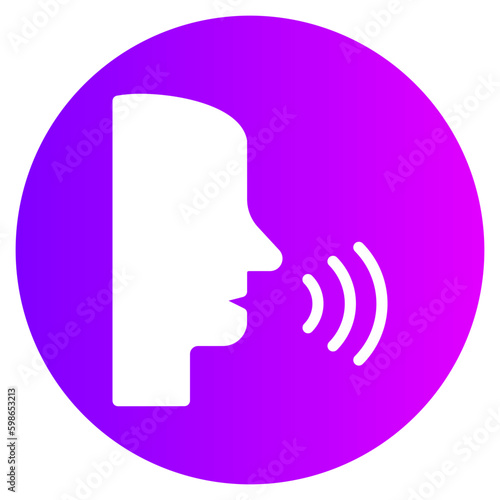 speaking gradient icon