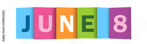 JUNE X colorful vector typography banner