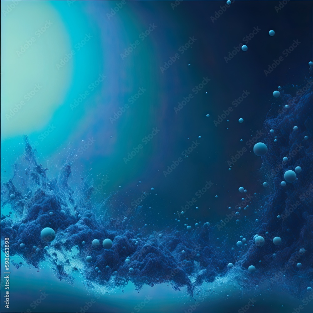 Fototapeta premium Blue small particles graphical content | Graphic Resources | Generated by AI Generative