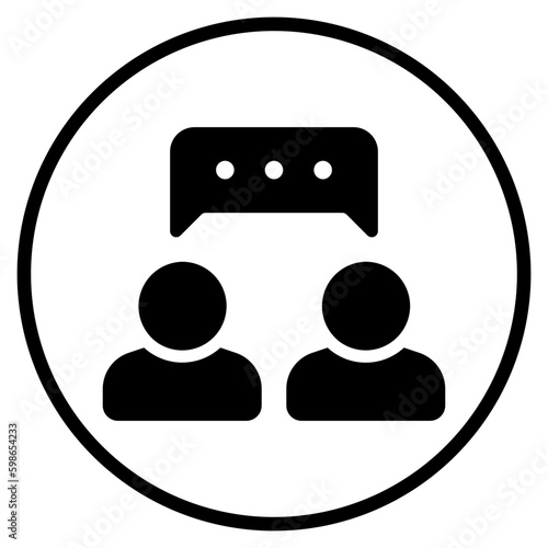 conversation glyph icon