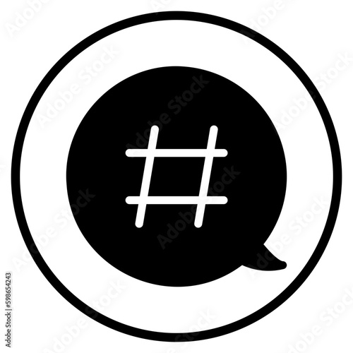 hashtag glyph icon