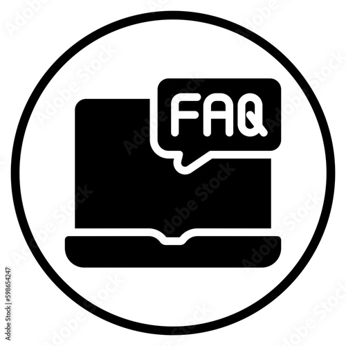 Frequently asked questions glyph icon