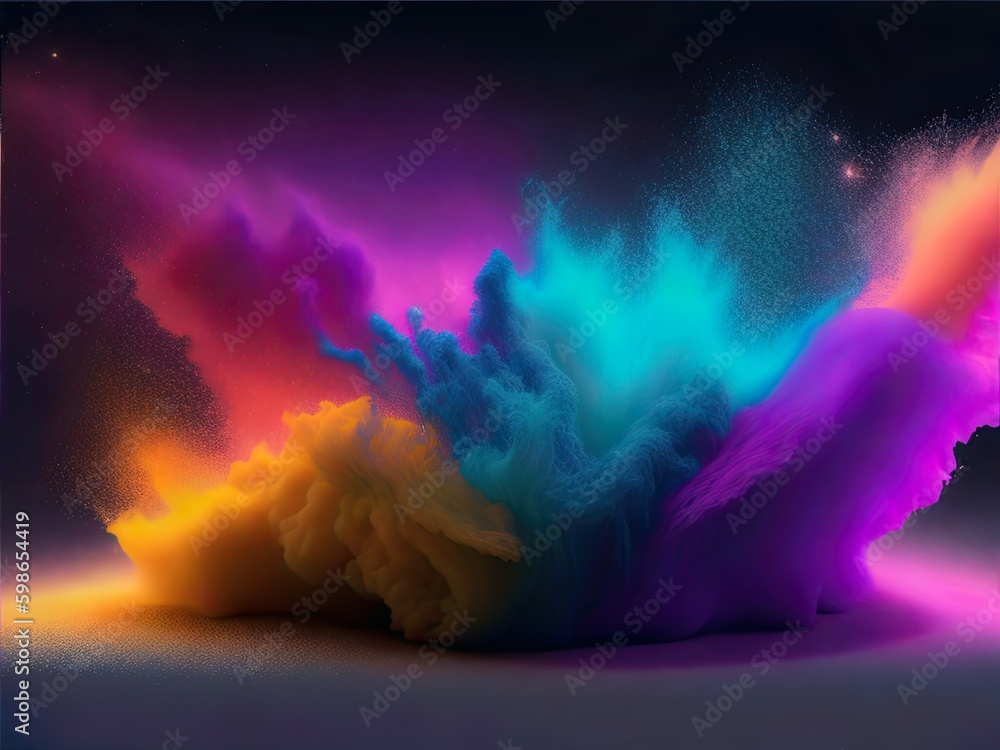 Colorful smokey graphical Content| Colorful glitter And sand particles | Graphical Resources | Generated by AI Generative
