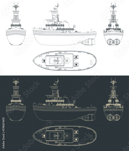 Tug boat blueprints