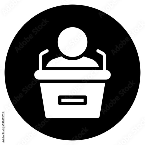 public speaking glyph icon