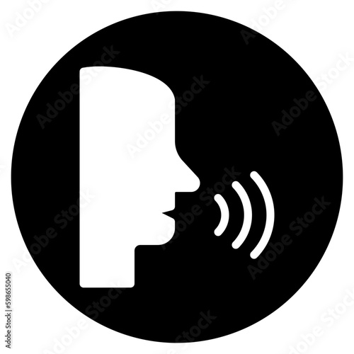 speaking glyph icon