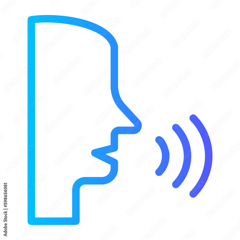 speaking gradient icon speaking gradient icon