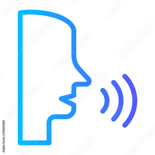 speaking gradient icon