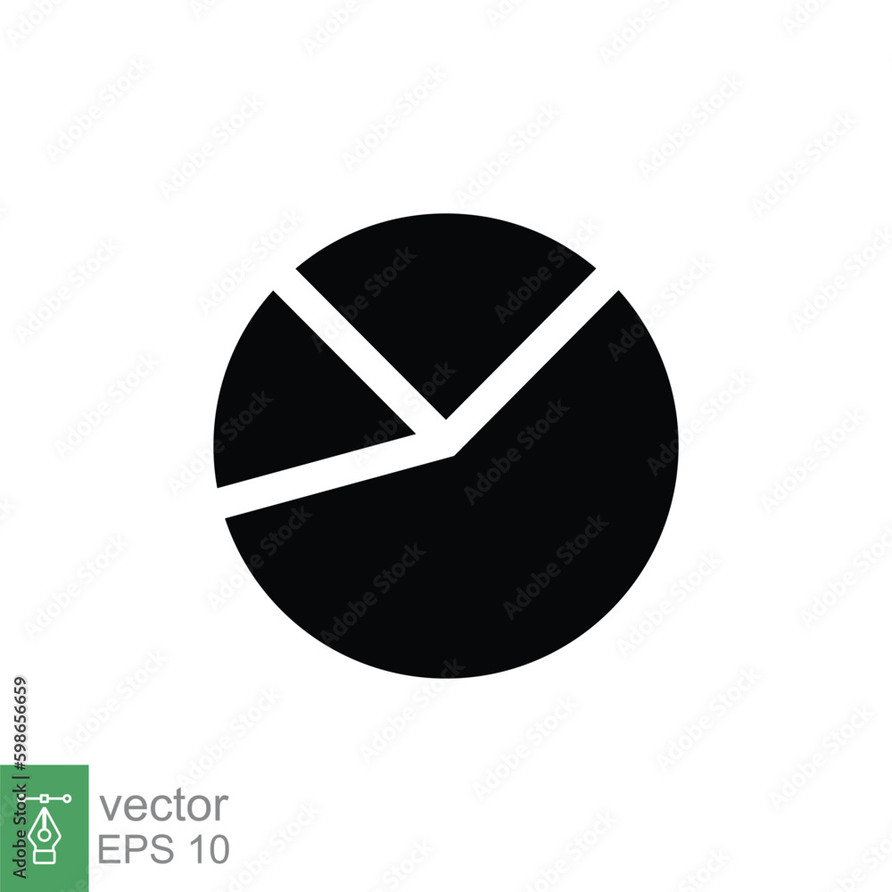 Pie chart icon. Simple flat style. Graph, diagram, circle, circular, graphic, statistics presentation concept. Black silhouette symbol. Vector symbol illustration isolated on white background. EPS 10. Pie chart icon. Simple flat style. Graph, diagram, circle, circular, graphic, statistics presentation concept. Black silhouette symbol. Vector symbol illustration isolated on white background. EPS 10.