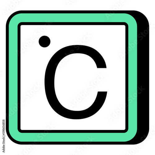 An icon design of celsius 