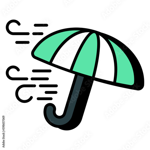 A perfect design icon of windstorm 