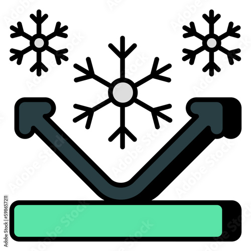 A unique design icon of snow resistant 