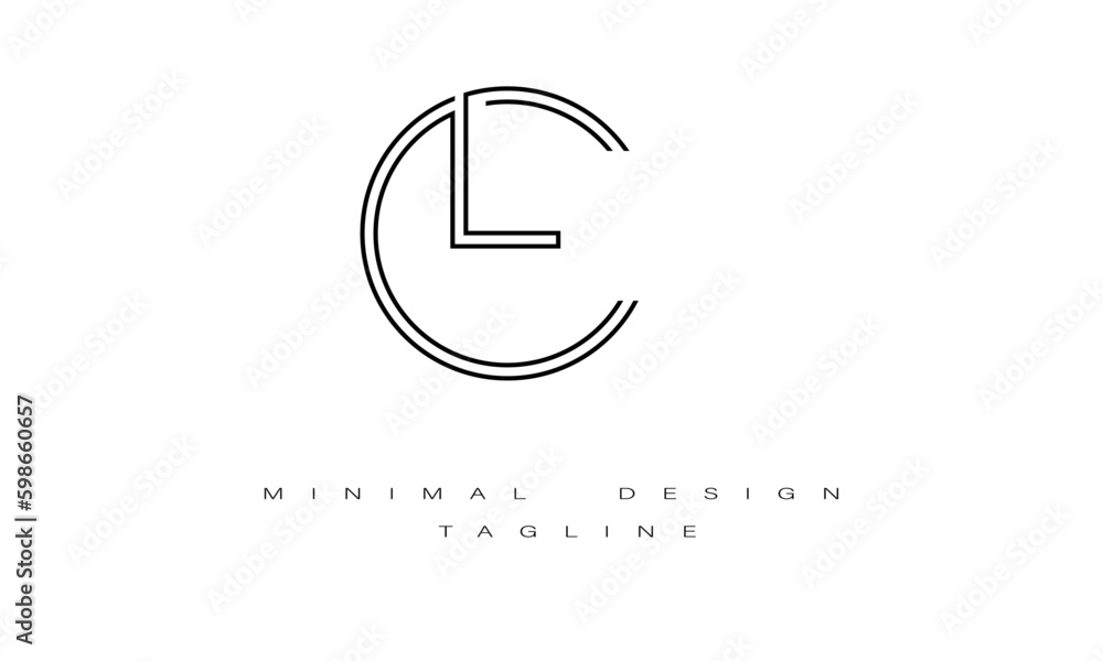 CL or LC Minimal Logo Design Vector Art Illustration CL or LC Minimal Logo Design Vector Art Illustration