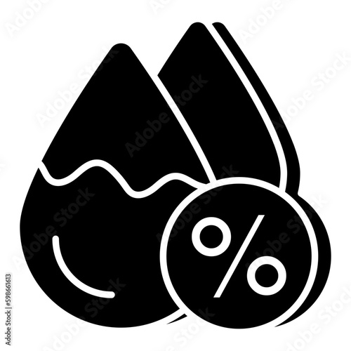 Conceptual solid design icon of humidity 