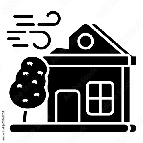 A perfect design icon of windstorm 