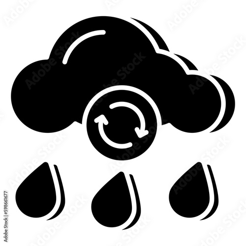 Rainfall icon in perfect design