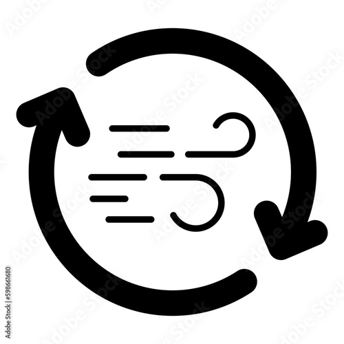 A perfect design icon of windstorm 