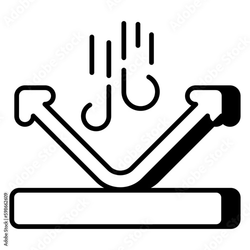A unique design icon of wind repellent 