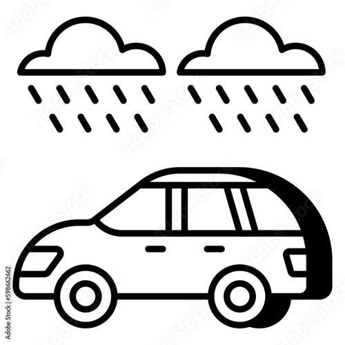 Rainfall icon in perfect design