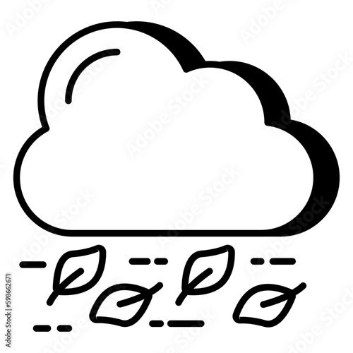 A perfect design icon of windstorm 